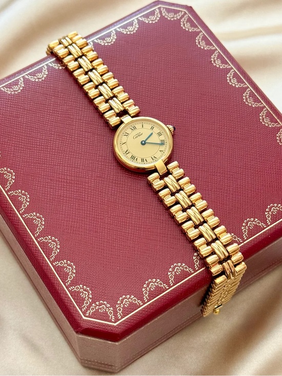 Cartier Accessories - AUTHENTIC VINTAGE CARTIER GOLD WATCH - WITH BOX
